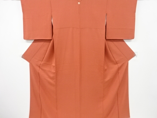 リサイクル　織り柄一つ紋色無地着物